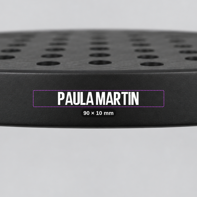 Padel racket frame name sticker
