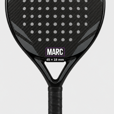 Padel racket name sticker