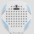 Sticker de número en una pala de pádel blanca, 24 × 23 mm